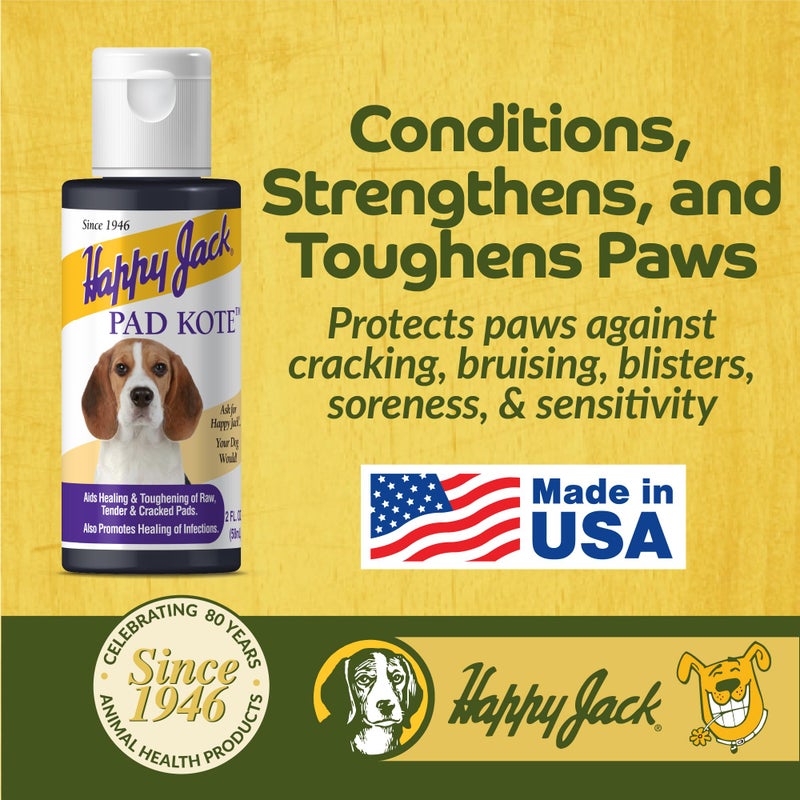 HAPPY JACK Pad Kote Paw Soother for Dogs, Cats & Horses (2 oz), Paw Lotion, Moisturizer & Soother for Puppies & Adults, Protects from Hot Pavement & Rough Terrain, Lick Safe - Image 4
